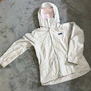Patagonia Sidewall H2NO Full Zip Jacket‎ Women's L Gray Pink Hooded 51884